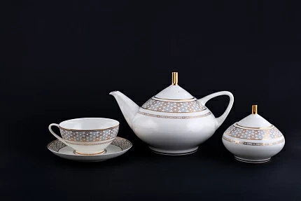 Сервиз чайный на 6 персон 14 предметов, Звезда Востока на форме Купольная арт 81.29673.00.1