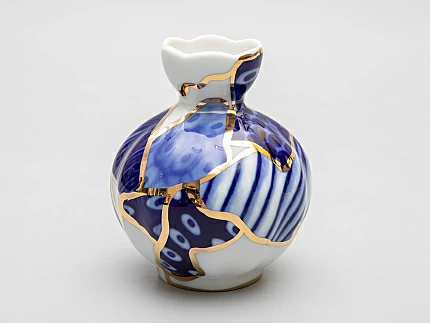 Ваза для цветов форма Тюльпан рисунок Байкал, арт. 80.37273.00.1