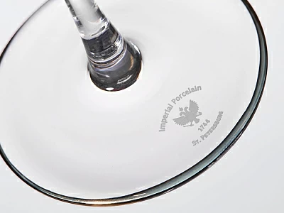 Набор из 2-х бокалов для вина 430 мл в подарочной упаковке, рисунок Азур золотой, арт 14.11447.07