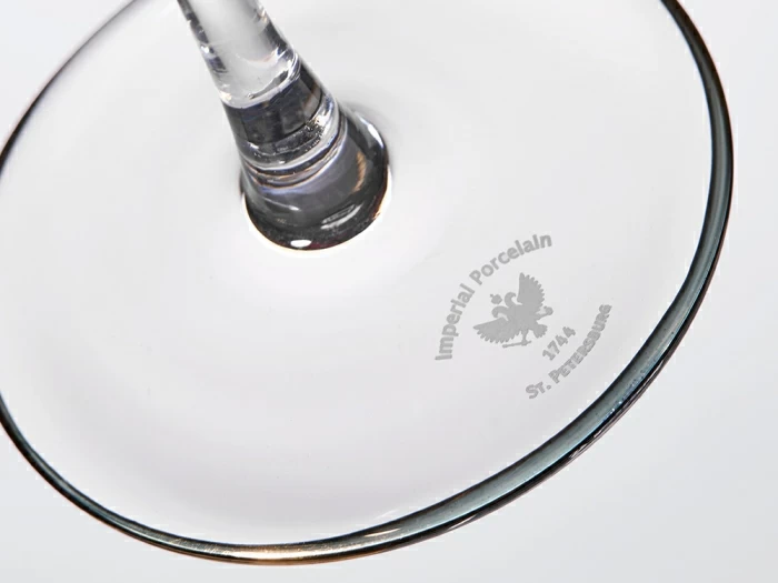 Набор из 2-х бокалов для вина 430 мл в подарочной упаковке, рисунок Азур золотой, арт 14.11447.07, 