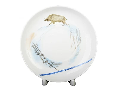 Бокал с блюдцем и с крышкой 380 мл форма Снежное Утро рисунок Засидка арт. 81.23093.00.1