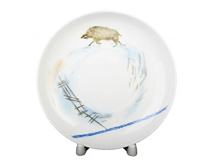 Бокал с блюдцем и с крышкой 380 мл форма Снежное Утро рисунок Засидка арт. 81.23093.00.1