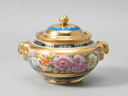 Сервиз чайный 14 предметов на 6 персон, форма Александр |||, рисунок Цветы Александрии, арт 81.31049.00.1