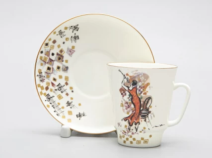 Трехпредметный комплект форма Майская рисунок "Семь нот от Миши Ленна" Си 165 мл арт. 81.30091.00.1, 