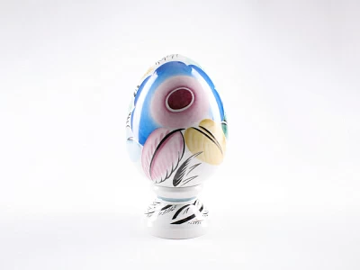 Яйцо пасхальное Большой размер на подставке форма Императорская ,рисунок Синий сад, арт 60.13785.00.1