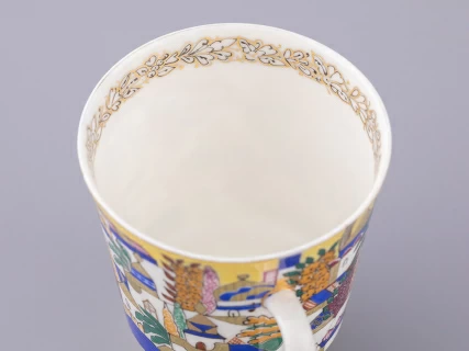 Чашка с блюдцем кофейная 165 мл.,  форма Майская,  рисунок Белые домики арт. 81.13844.00.1, 