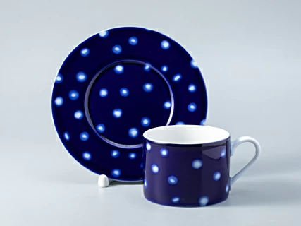 Чашка с блюдцем форма Соло рисунок Реки России. Обь арт. 81.28758.00.1, 