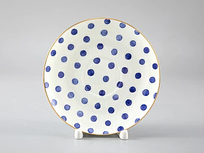 Чашка с блюдцем чайная форма Весенняя рисунок Polka dot арт. 81.28727.00.1