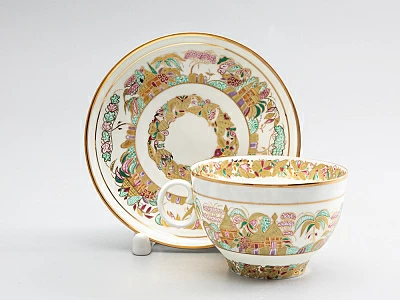 Сервиз чайный форма Яблочко рисунок Пейзажный фриз, 6 персон 15 предмета арт. 81.14525.01.1