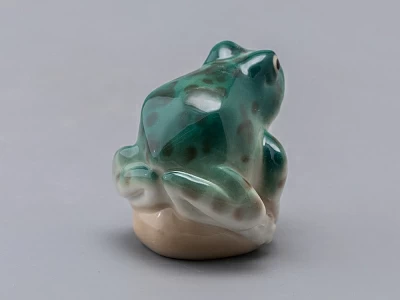 Скульптура Лягушка прудовая бирюзовая арт. 82.63685.00.1