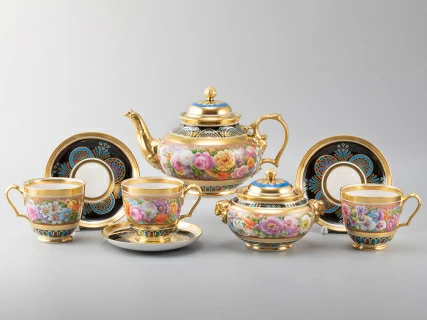 Сервиз чайный 14 предметов на 6 персон, форма Александр |||, рисунок Цветы Александрии, арт 81.31049.00.1, 