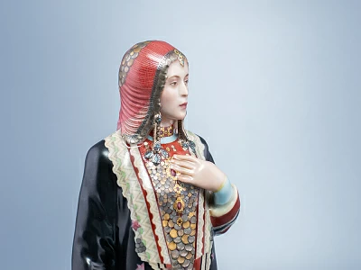 Скульптура Народности России малого размера, Башкирка, арт 82.99369.00.1