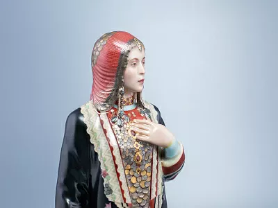 Скульптура Народности России малого размера, Башкирка, арт 82.99369.00.1