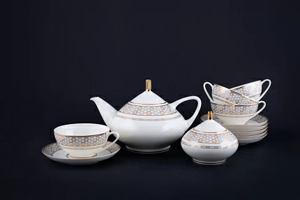 Сервиз чайный на 6 персон 14 предметов, Звезда Востока на форме Купольная арт 81.29673.00.1