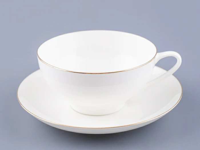 Чашка с блюдцем чайная 300 мл форма Купольная рисунок Золотая лента арт. 81.16430.00.1, 