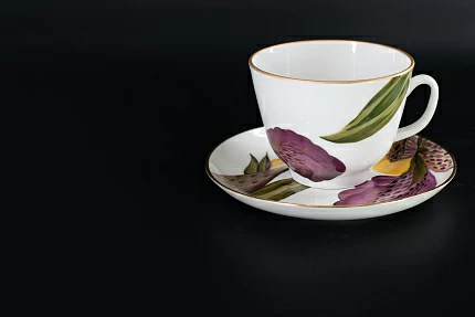 Чашка с блюдцем Жаркий день, на форме Подарочная, арт 41.00175.00.1