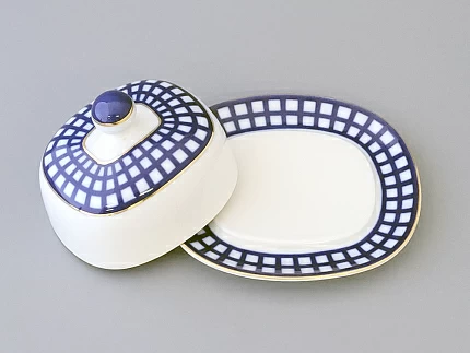 Масленка Прямоугольная Кобальтовая клетка арт. 80.04425.00.1