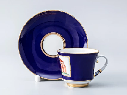 Чашка с блюдцем кофейная 145 мл форма Банкетная рисунок Классика Петербурга 52% №6 арт. 81.18113.00.1, 