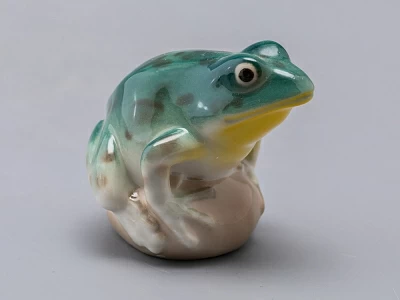 Скульптура Лягушка прудовая бирюзовая арт. 82.63685.00.1