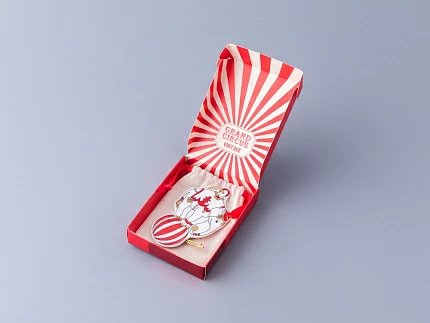 Елочная игрушка Гранд цирк в подарочной упаковке, рисунок Слон на шаре арт 81.34387.00.1