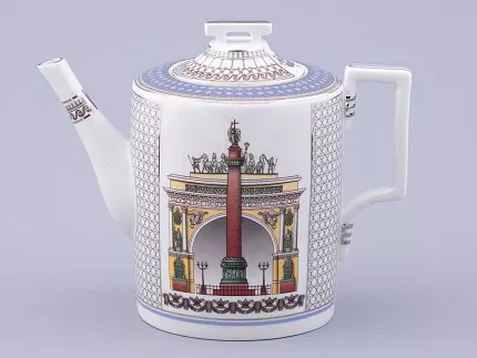 Сервиз чайный на 6 персон 21 предмет, форма Гербовая, рисунок Серебряный город, арт. 81.32583.00.1