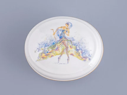 Туалетная коробочка форма Овальная рисунок Фея Карабос арт. 80.86404.00.1