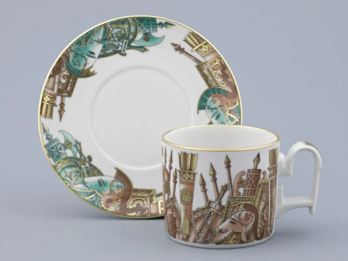 Чашка с блюдцем в подарочной упаковке, форма Охотничий, рисунок Триумф Victoria, арт. 81.32470.00.1,  Чашка с блюдцем в подарочной упаковке, форма Охотничий, рисунок Триумф Victoria, арт. 81.32470.00.1,