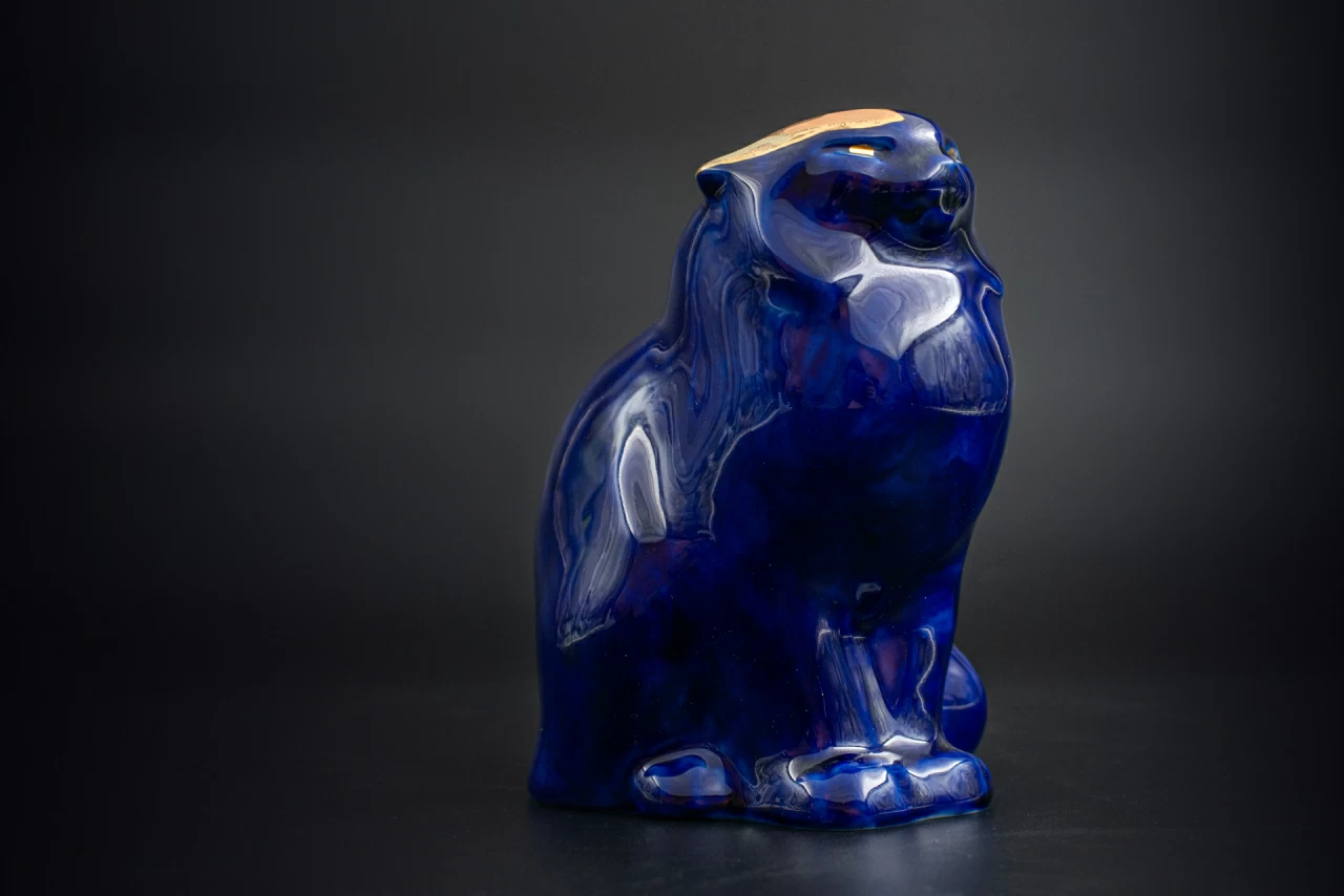 Скульптура Кобальтовый Кот, арт 62.15147.00.1, 