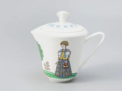 Сервиз чайный форма Сад рисунок Русские сказки, 6 персон 15 предметов, арт. 81.28417.00.1,  Сервиз чайный форма Сад рисунок Русские сказки, 6 персон 15 предметов, арт. 81.28417.00.1,