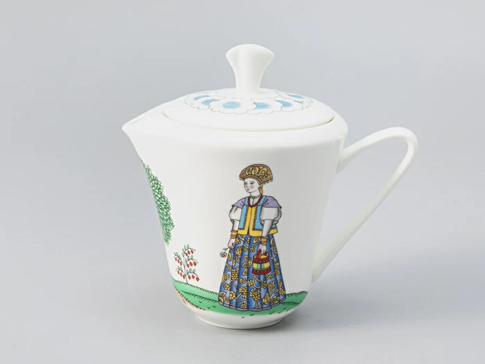 Сервиз чайный форма Сад рисунок Русские сказки, 6 персон 15 предметов, арт. 81.28417.00.1,  Сервиз чайный форма Сад рисунок Русские сказки, 6 персон 15 предметов, арт. 81.28417.00.1,