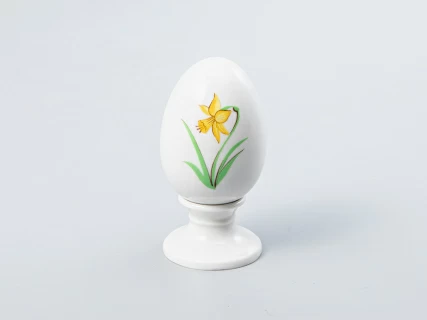 Яйцо пасхальное на подставке форма Нева рисунок Желтый нарцисс, арт. 80.98856.00.1, 