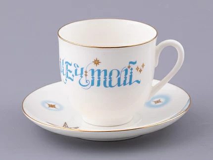 Чашка с блюдцем кофейная форма Ландыш рисунок Мечтай, арт. 81.32908.00.1 Чашка с блюдцем кофейная форма Ландыш рисунок Мечтай, арт. 81.32908.00.1