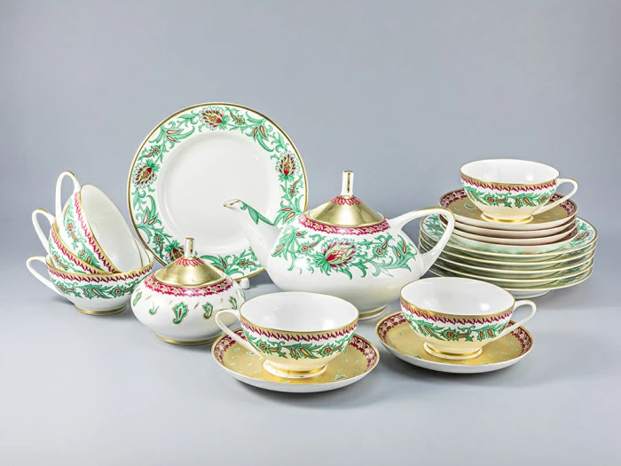 Сервиз чайный форма Купольная рисунок Восточный цветок, 6 персон 20 предметов, арт. 81.28104.00.1, 