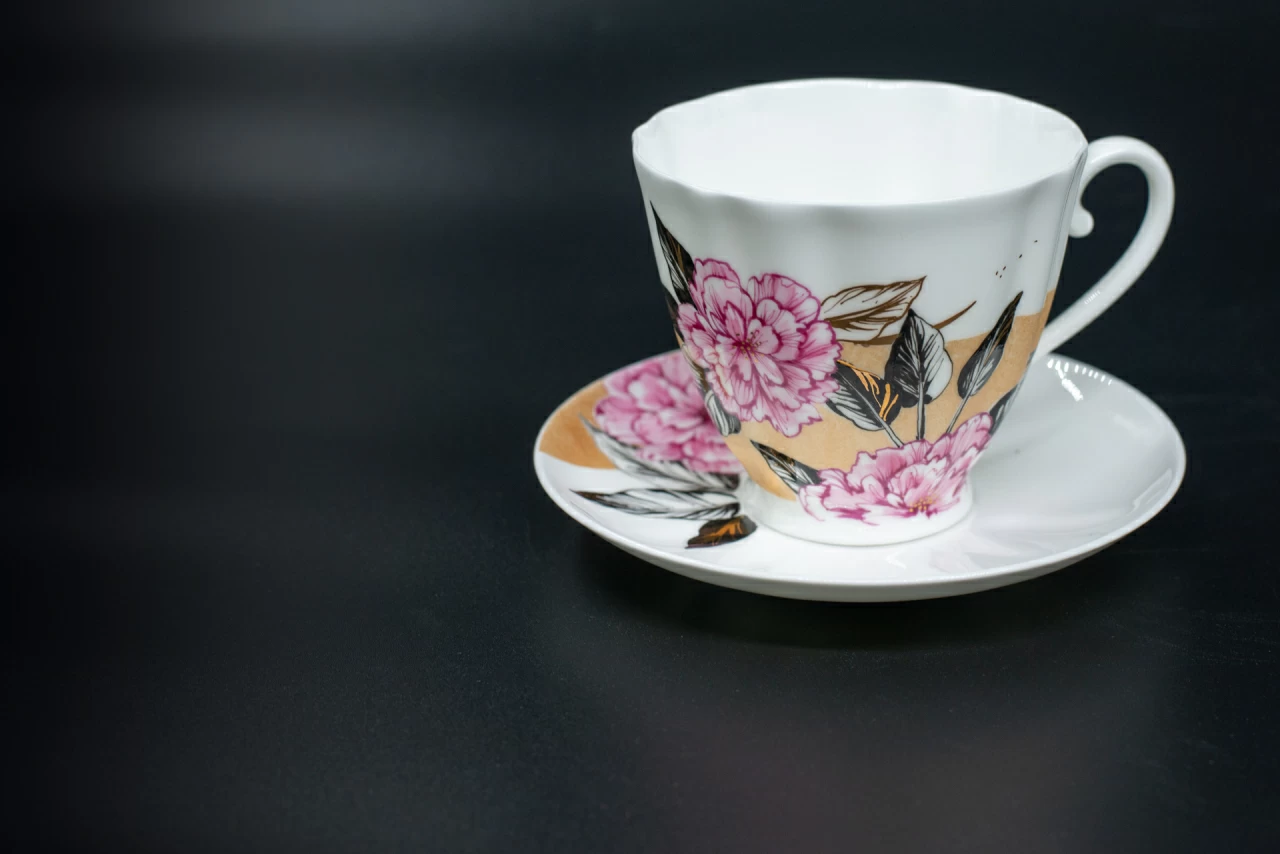 Чашка с блюдцем Желтая Роза, на форме Гвоздика, арт 61.20992.00.1, 