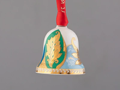 Подарочный набор Колокольчик форма Петелька рисунок Рождественские узоры 3 штуки, арт. 81.32619.00.1 Подарочный набор Колокольчик форма Петелька рисунок Рождественские узоры 3 штуки, арт. 81.32619.00.1