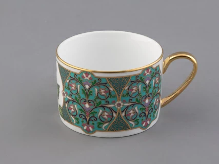 Чашка с блюдцем 250 мл в подарочной упаковке форма Соло, рисунок, Фиалка надрезанная, арт. 81.32656.00.1,  Чашка с блюдцем 250 мл в подарочной упаковке форма Соло, рисунок, Фиалка надрезанная, арт. 81.32656.00.1,