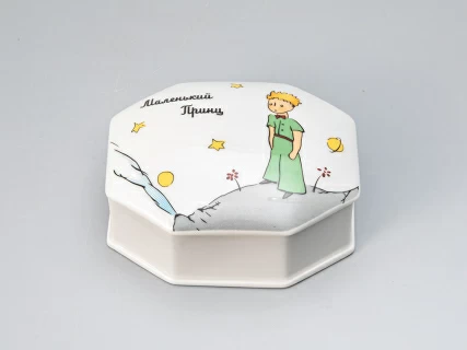 Туалетная коробочка форма Граненая, рисунок Принц на планете, арт 80.82814.00.1,  Туалетная коробочка форма Граненая, рисунок Принц на планете, арт 80.82814.00.1,