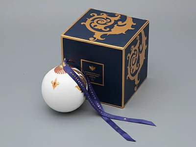 Новогодний Шар в подарочной упаковке, рисунок Рождественские узоры, арт 81.33344.00.1 Новогодний Шар в подарочной упаковке, рисунок Рождественские узоры, арт 81.33344.00.1