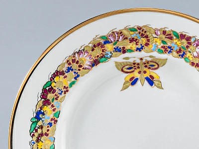 Сервиз кофейный, форма Классическая-2, рисунок Золотые бабочки, 6 персон 20 предметов  арт. 81.13777.00.1