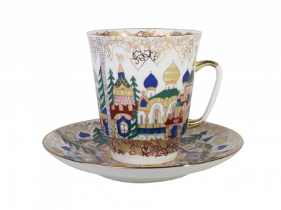 Old Russian Architecture Cup and Saucer set