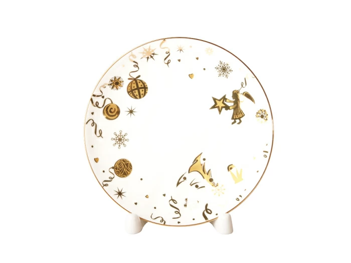 Чашка с блюдцем кофейная 200 мл форма Гвоздика рисунок Веселый праздник арт. 81.19272.00.1, 