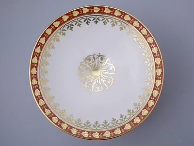 Ваза для фруктов, форма Молодежная, рисунок Гурьевский сервиз, арт. 80.43401.00.1