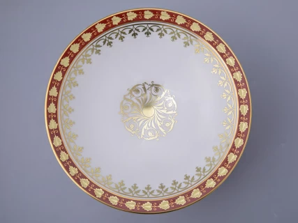 Ваза для фруктов, форма Молодежная, рисунок Гурьевский сервиз, арт. 80.43401.00.1, 