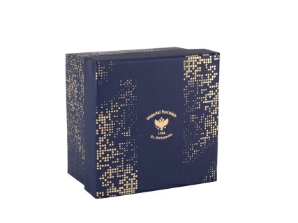 Подарочный набор форма Подсвечник круглый рисунок Сетка Кобальт арт. 81.28009.00.1, 