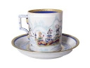 Чашка с блюдцем чайная форма Гербовая рисунок Зимние забавы 4 арт. 81.15746.00.1, Чашка с блюдцем чайная форма Гербовая рисунок Зимние забавы 4 арт. 81.15746.00.1,