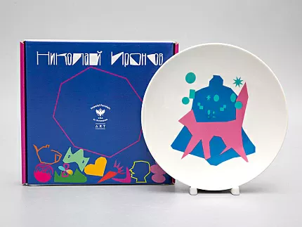 Декоративная тарелка в подарочной упаковке 195 мм, форма Эллипс рисунок Magic cat 4, арт. 81.29506.00.1