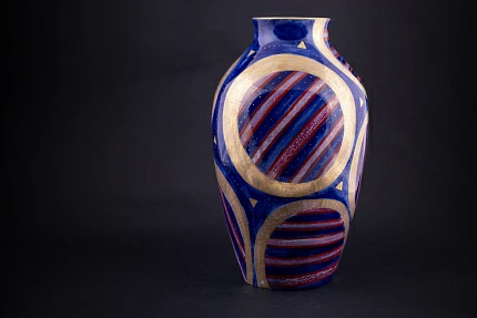 Ваза Золотые овалы на форме Ламповая, арт 60.04647.00.1