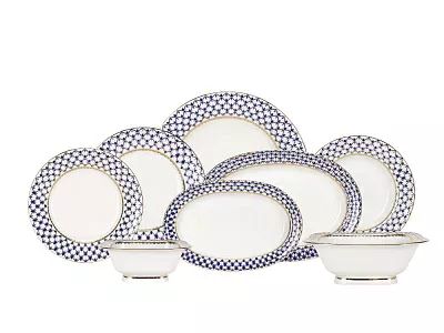 Сервиз столовый форма Молодежная рисунок Кобальтовая сетка, 6 персон 24 предмета, арт. 81.20945.00.1