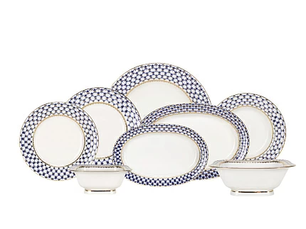 Сервиз столовый форма Молодежная рисунок Кобальтовая сетка, 6 персон 24 предмета, арт. 81.20945.00.1 Сервиз столовый форма Молодежная рисунок Кобальтовая сетка, 6 персон 24 предмета, арт. 81.20945.00.1