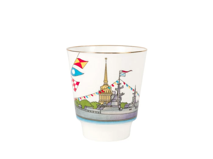 Чашка с блюдцем кофейная 165 мл форма Майская рисунок День ВМФ России арт. 81.26631.00.1, 